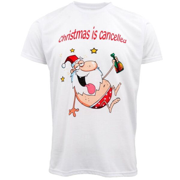 New Funny Adult Xmas Christmas T Shirt Tee Mens Womens 100% Cotton Jolly Ugly  Christmas Is Cancelled  XL