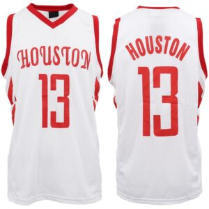 New Men's Basketball Jersey Sports T Shirt Tee Vest Tops Gym Chicago Los Angeles  White - Houston 13  S