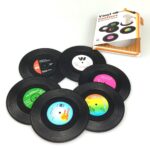 6x Creative Vinyl Record Cup Coasters Glass Drink Tableware Home Décor  C