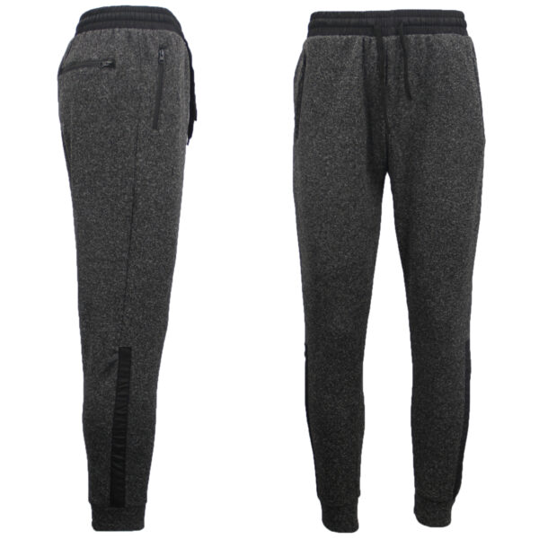 Mens Joggers Trousers Gym Sport Casual Sweat Track Pants Cuffed Hem w Zip Pocket  Black  4XL