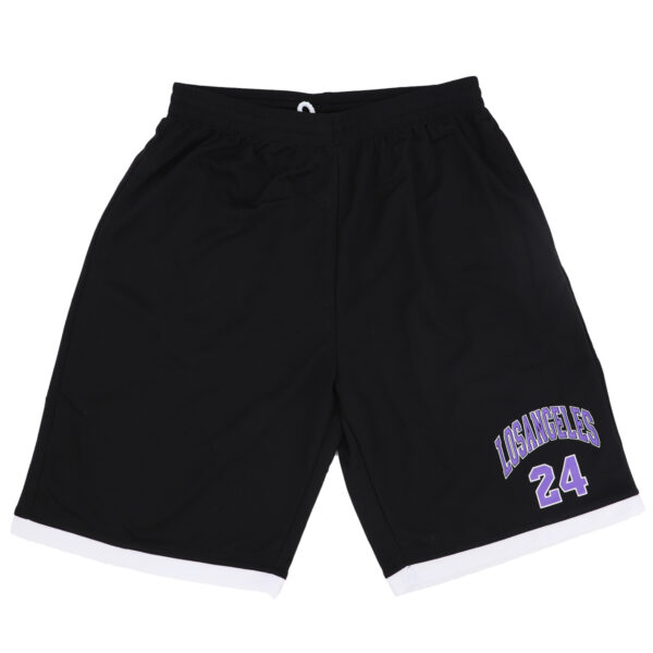 Men's Basketball Sports Shorts Gym Jogging Swim Board Boxing Sweat Casual Pants  Black - Los Angeles 24  S