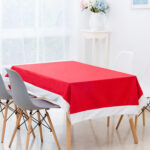 6-10x Christmas Santa Hat Chair Covers Table Cloth Dinner Home Décor Ornaments  Table Cloth (130x180 cm)