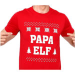 New Funny Adult Xmas Christmas T Shirt Tee Mens Womens 100% Cotton Jolly Ugly  Papa Elf  M