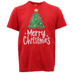 New Funny Adult Xmas Christmas T Shirt Tee Mens Womens 100% Cotton Jolly Ugly  Tree (Red) B  XS