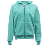 Adult Unisex Zip Plain Fleece Hoodie Hooded Jacket Mens Sweatshirt Jumper XS-8XL  Teal  2XL