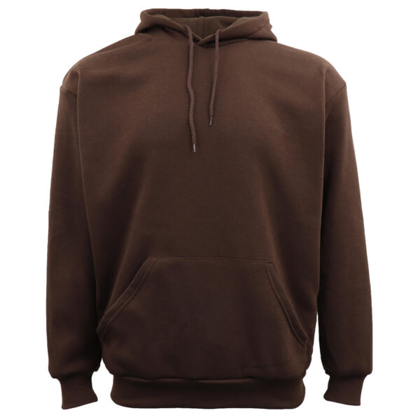 Adult Unisex Men's Basic Plain Hoodie Pullover Sweater Sweatshirt Jumper XS-8XL  Brown  L