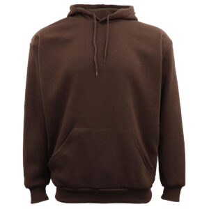 Adult Unisex Men's Basic Plain Hoodie Pullover Sweater Sweatshirt Jumper XS-8XL  Brown  2XL