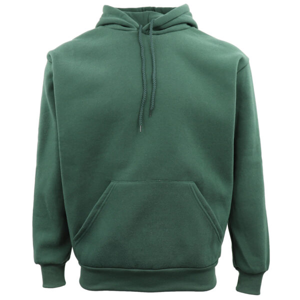 Adult Unisex Men's Basic Plain Hoodie Pullover Sweater Sweatshirt Jumper XS-8XL  Dark Green  2XL