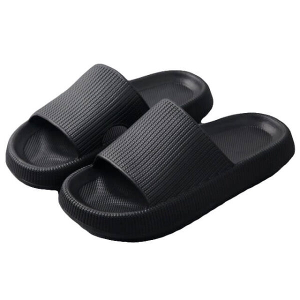 Pillow Slides Sandals Non-Slip Ultra Soft Slippers Cloud Shower EVA Home Shoes  Black  36/37