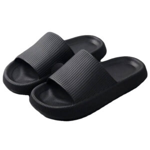 Pillow Slides Sandals Non-Slip Ultra Soft Slippers Cloud Shower EVA Home Shoes  Black  38/39