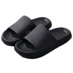 Pillow Slides Sandals Non-Slip Ultra Soft Slippers Cloud Shower EVA Home Shoes  Black  42/43