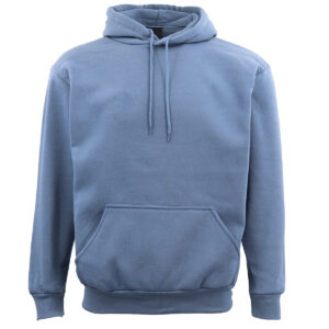 Adult Unisex Men's Basic Plain Hoodie Pullover Sweater Sweatshirt Jumper XS-8XL  Wash Blue  L