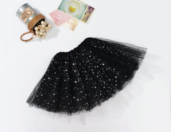 Sequin Tulle Tutu Skirt Ballet Kids Princess Dressup Party Baby Girls Dance Wear  Black  Adults