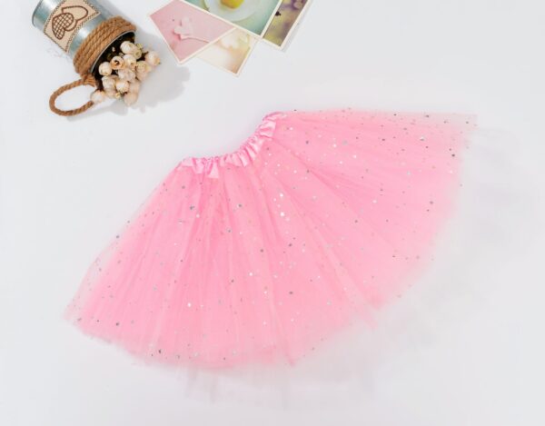 Sequin Tulle Tutu Skirt Ballet Kids Princess Dressup Party Baby Girls Dance Wear  Light Pink  Adults