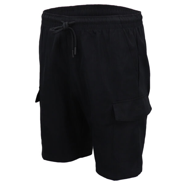 Men's Cargo Shorts 4 Pockets Cascual Work Trousers Active Pants Elastic Waist  Black  M