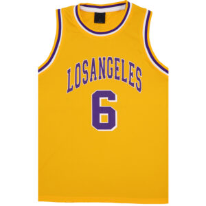 Kid's Basketball Jersey Tank Boys Sports T Shirt Tee Singlet Tops Los Angeles  Yellow - Los Angeles 6  4