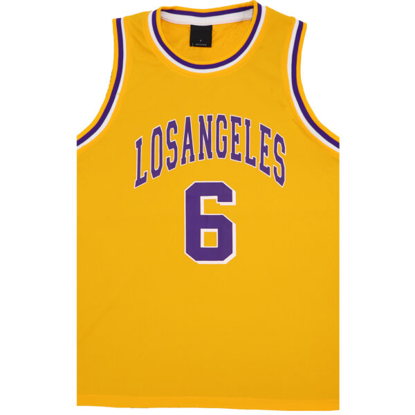 Kid's Basketball Jersey Tank Boys Sports T Shirt Tee Singlet Tops Los Angeles  Yellow - Los Angeles 6  10