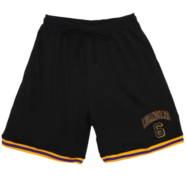 Men's Basketball Sports Shorts Gym Jogging Swim Board Boxing Sweat Casual Pants  Black - Los Angeles 6  S