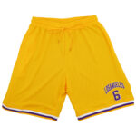 Men's Basketball Sports Shorts Gym Jogging Swim Board Boxing Sweat Casual Pants  Yellow - Los Angeles 6  M