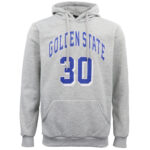 Men's Fleece Pullover Hoodie Jacket Sports Jumper Jersey Chicago Golden State  Light Grey - Golden State 30  XS