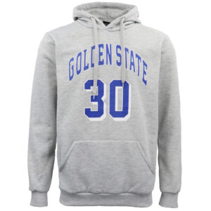 Men's Fleece Pullover Hoodie Jacket Sports Jumper Jersey Chicago Golden State  Light Grey - Golden State 30  XS