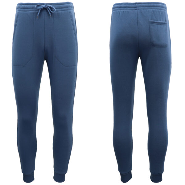 Mens Unisex Fleece Lined Sweat Track Pants Suit Casual Trackies Slim Cuff XS-6XL  Stone Blue  XL