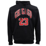 Men's Fleece Pullover Hoodie Jacket Sports Jumper Jersey Chicago Golden State  Black - Chicago 23  S