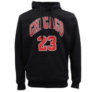 Men's Fleece Pullover Hoodie Jacket Sports Jumper Jersey Chicago Golden State  Black - Chicago 23  M