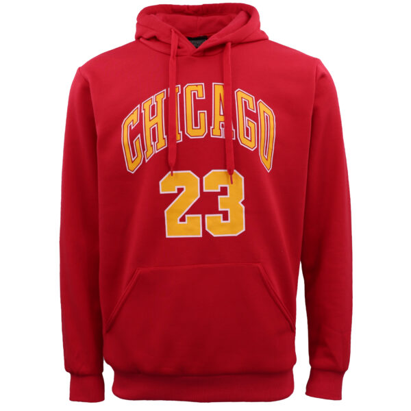 Men's Fleece Pullover Hoodie Jacket Sports Jumper Jersey Chicago Golden State  Red - Chicago 23  M