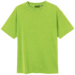 Adult 100% Cotton T-Shirt Unisex Men's Basic Plain Blank Crew Tee Tops Shirts  Lime  S