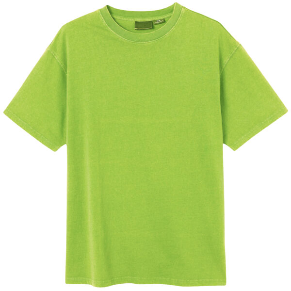 Adult 100% Cotton T-Shirt Unisex Men's Basic Plain Blank Crew Tee Tops Shirts  Lime  S