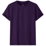 Adult 100% Cotton T-Shirt Unisex Men's Basic Plain Blank Crew Tee Tops Shirts  Purple  S