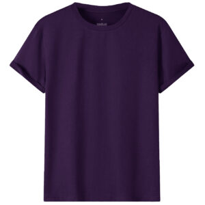 Adult 100% Cotton T-Shirt Unisex Men's Basic Plain Blank Crew Tee Tops Shirts  Purple  S