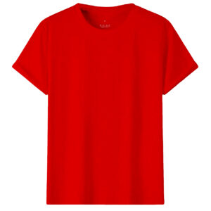 Adult 100% Cotton T-Shirt Unisex Men's Basic Plain Blank Crew Tee Tops Shirts  Red  S