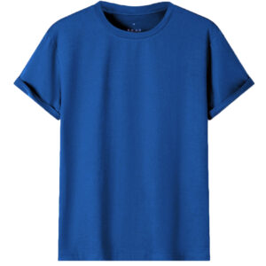 Adult 100% Cotton T-Shirt Unisex Men's Basic Plain Blank Crew Tee Tops Shirts  Royal Blue  S