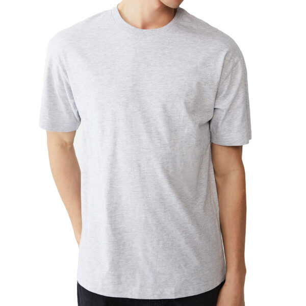 Adult 100% Cotton T-Shirt Unisex Men's Basic Plain Blank Crew Tee Tops Shirts  Light Grey  XL