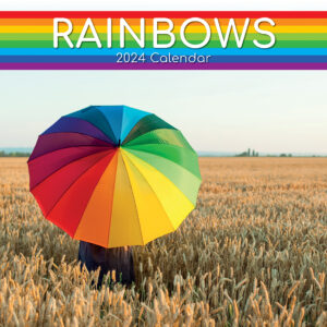 Rainbows 2024 Square Wall Calendar 16 Month Arts Planner Christmas New Year Gift