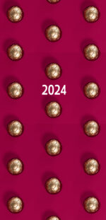 Golden Balls - 2024 Flexi Pocket Diary Premium Planner Christmas New Year Gift