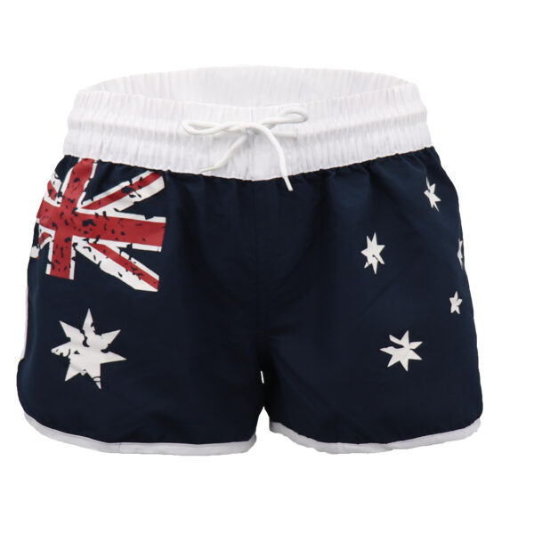 Ladies' Women's Board Shorts Australian Day Flag Gym Beach Aussie Swim Souvenir  Navy  6