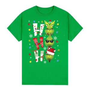 100% Cotton Christmas T-shirt Adult Unisex Tee Tops Funny Santa Party Custume  Shrek (Green)  S