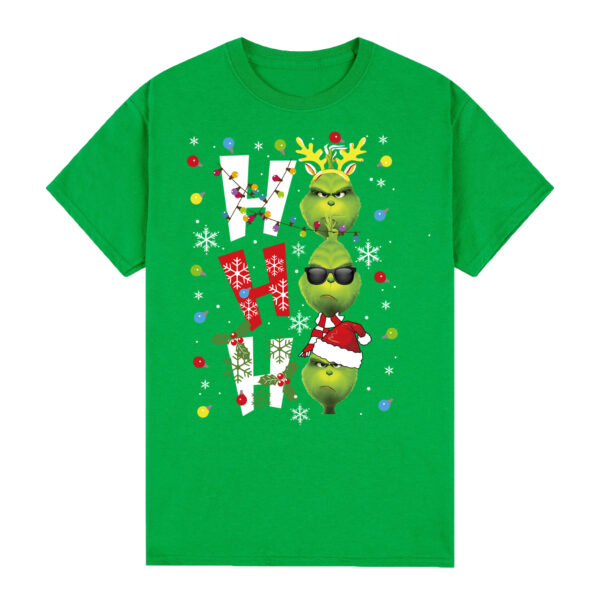 100% Cotton Christmas T-shirt Adult Unisex Tee Tops Funny Santa Party Custume  Shrek (Green)  XL