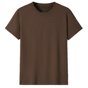 Adult 100% Cotton T-Shirt Unisex Men's Basic Plain Blank Crew Tee Tops Shirts  Coffee  XL