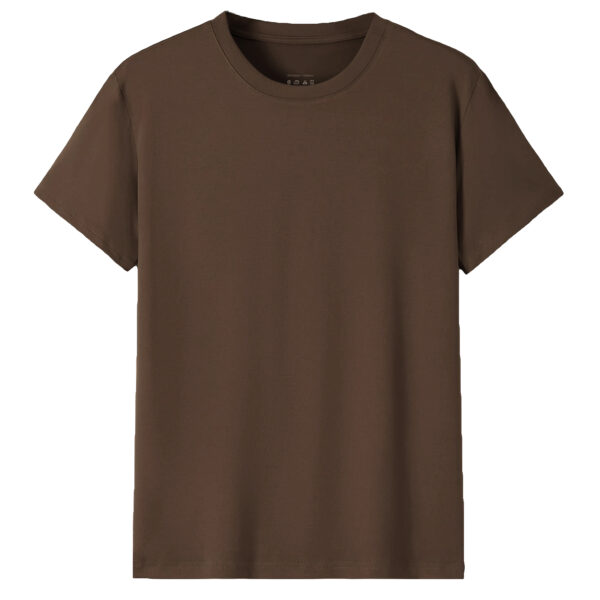 Adult 100% Cotton T-Shirt Unisex Men's Basic Plain Blank Crew Tee Tops Shirts  Coffee  2XL