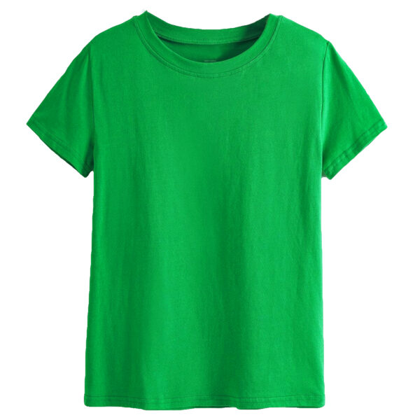 Adult 100% Cotton T-Shirt Unisex Men's Basic Plain Blank Crew Tee Tops Shirts  Green  S