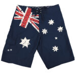 Men's Adult Board Shorts Australian Flag Australia Day Souvenir Navy Beach Wear  Navy  S