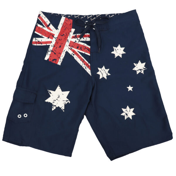 Men's Adult Board Shorts Australian Flag Australia Day Souvenir Navy Beach Wear  Navy  S