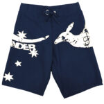 Men's Adult Board Shorts Australia Day Kangaroo Down Under Souvenir Beach Wear  Navy/White  S