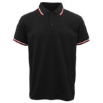 Men's Unisex Polo Shirts Basic Plain Breathable Tops Cotton Cascual Sport Shorts  Black  M