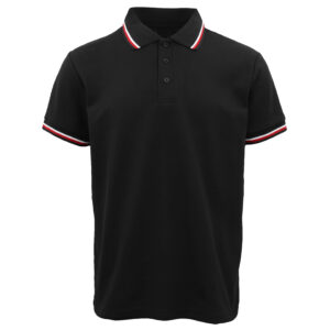 Men's Unisex Polo Shirts Basic Plain Breathable Tops Cotton Cascual Sport Shorts  Black  2XL