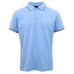 Men's Unisex Polo Shirts Basic Plain Breathable Tops Cotton Cascual Sport Shorts  Blue  S